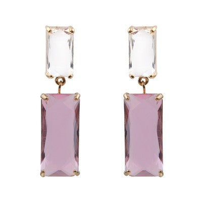 Meghan Browne Trap Earring - Pink Quartz