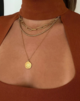 Carla Paper Clip Chain Necklace - Gold