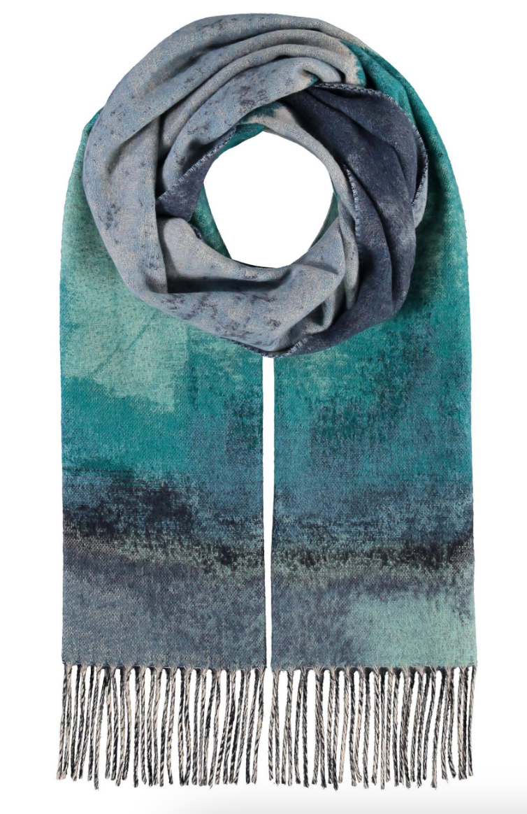 Abstract Scarf - Petrol
