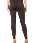 Liverpool 28" Gia Glider Pull-On Pant - Copper/Black Plaid