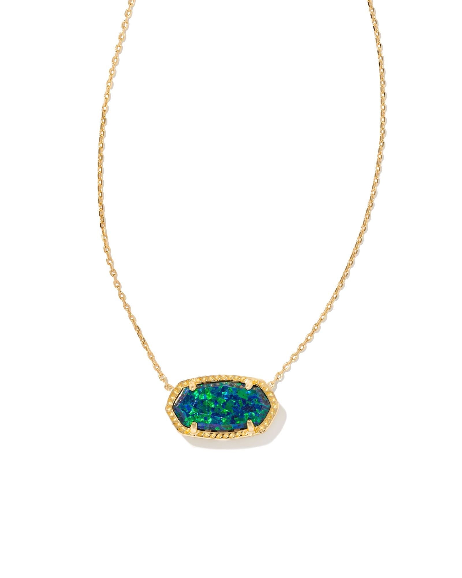 Kendra Scott Elisa Necklace Gold Night Opal