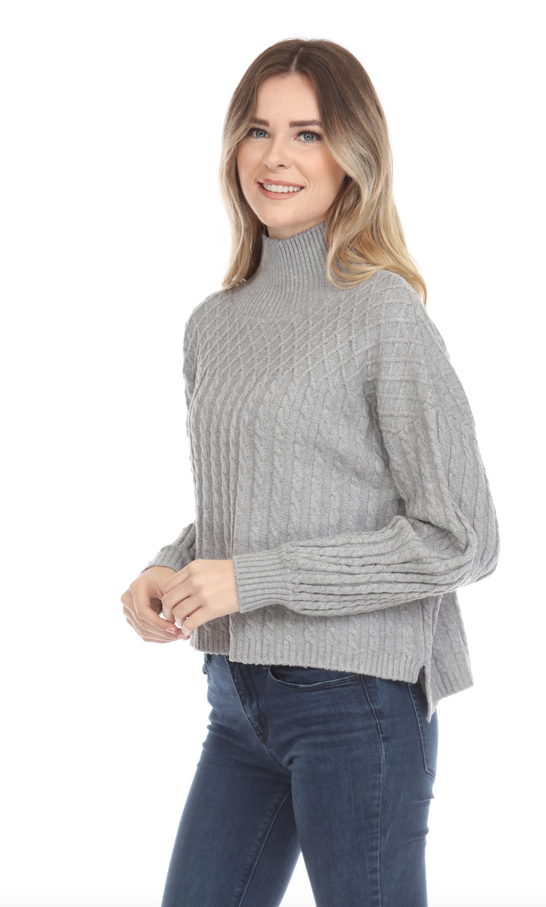 Mock Cable Knit Sweater