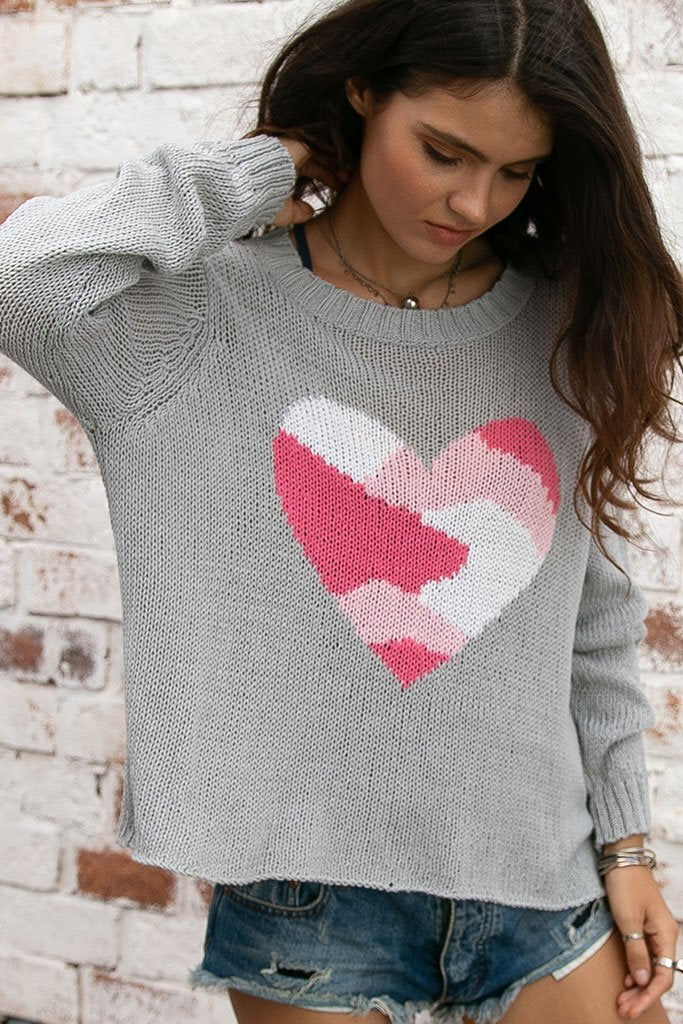 Camo Heart Sweater