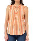 Mandarin Collar Sleeveless Shirt