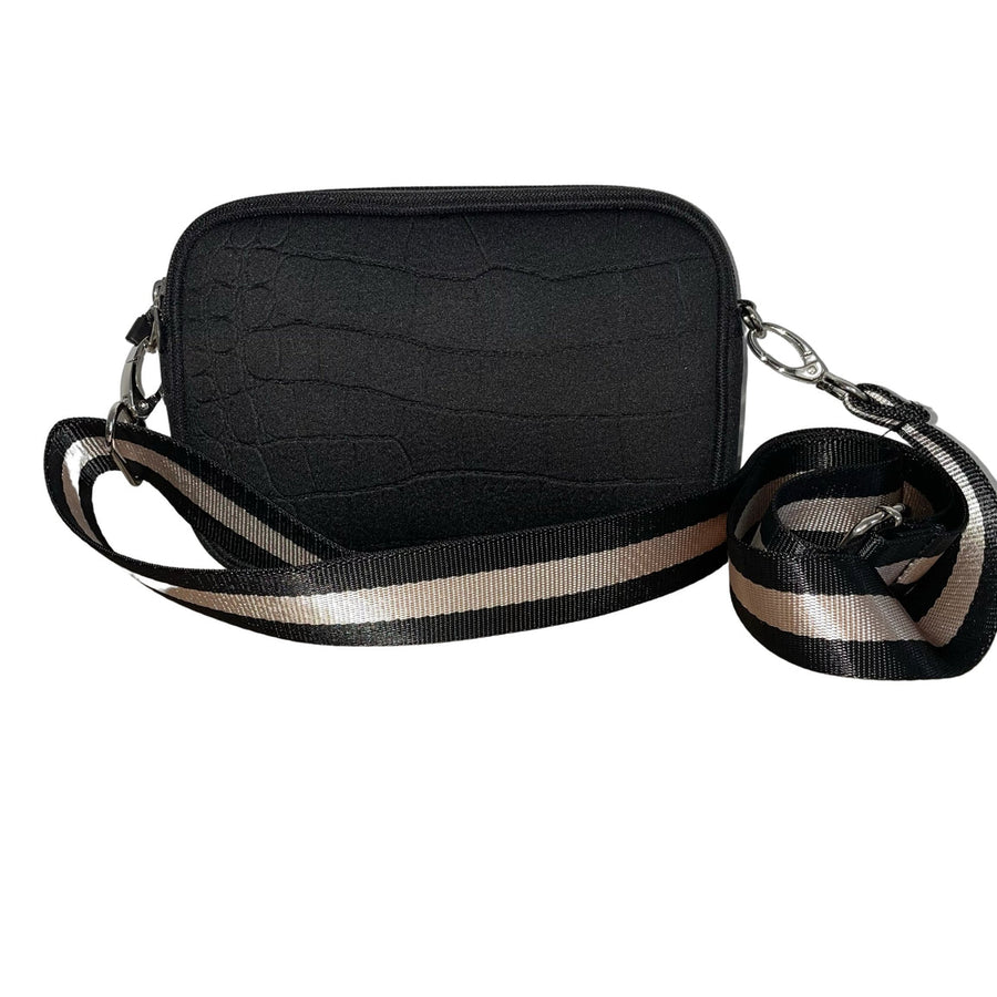 Dual Zipper Belt/Crossbody Bag - Croc