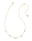 Kendra Scott Devin Crystal Strand Necklace Gold Pastel Mix Crystals