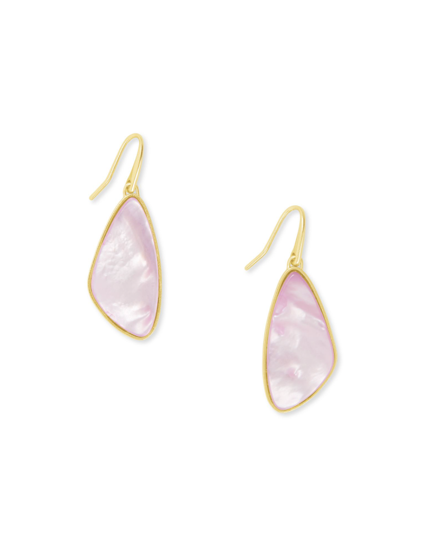 Kendra Scott Mckenna Small Drop Earring Gold Lilac Mother Of Pearl