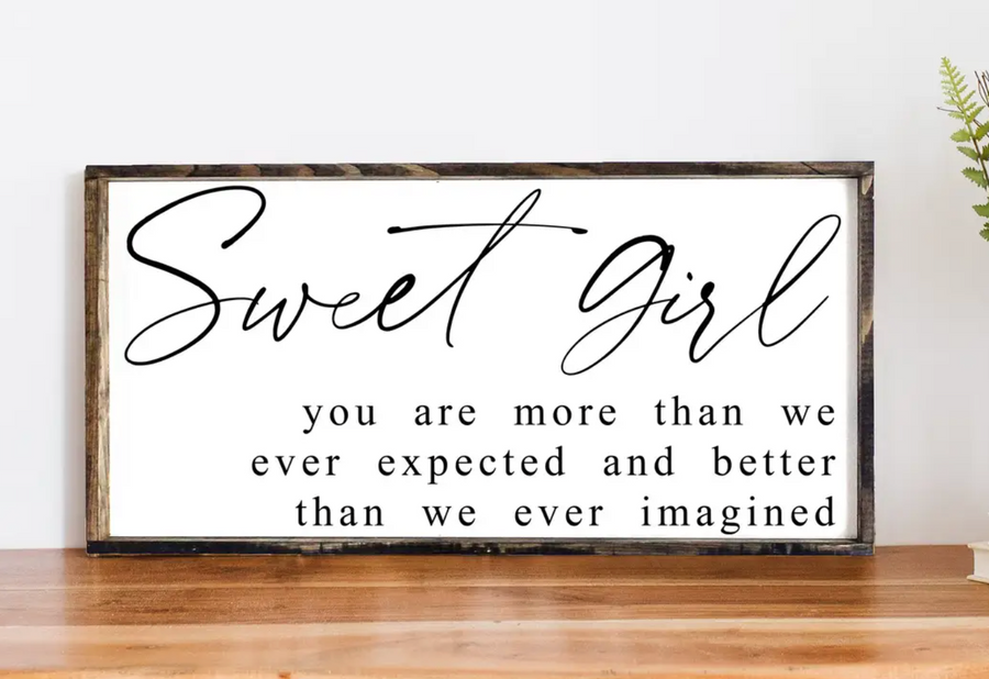 Sweet Girl Wood Sign