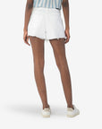 Jane High Rise Short Patch Front w/Expo Button Fray Hem