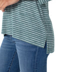 3/4 Sleeve Knit Striped Top