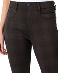 Liverpool 28" Gia Glider Pull-On Pant - Copper/Black Plaid