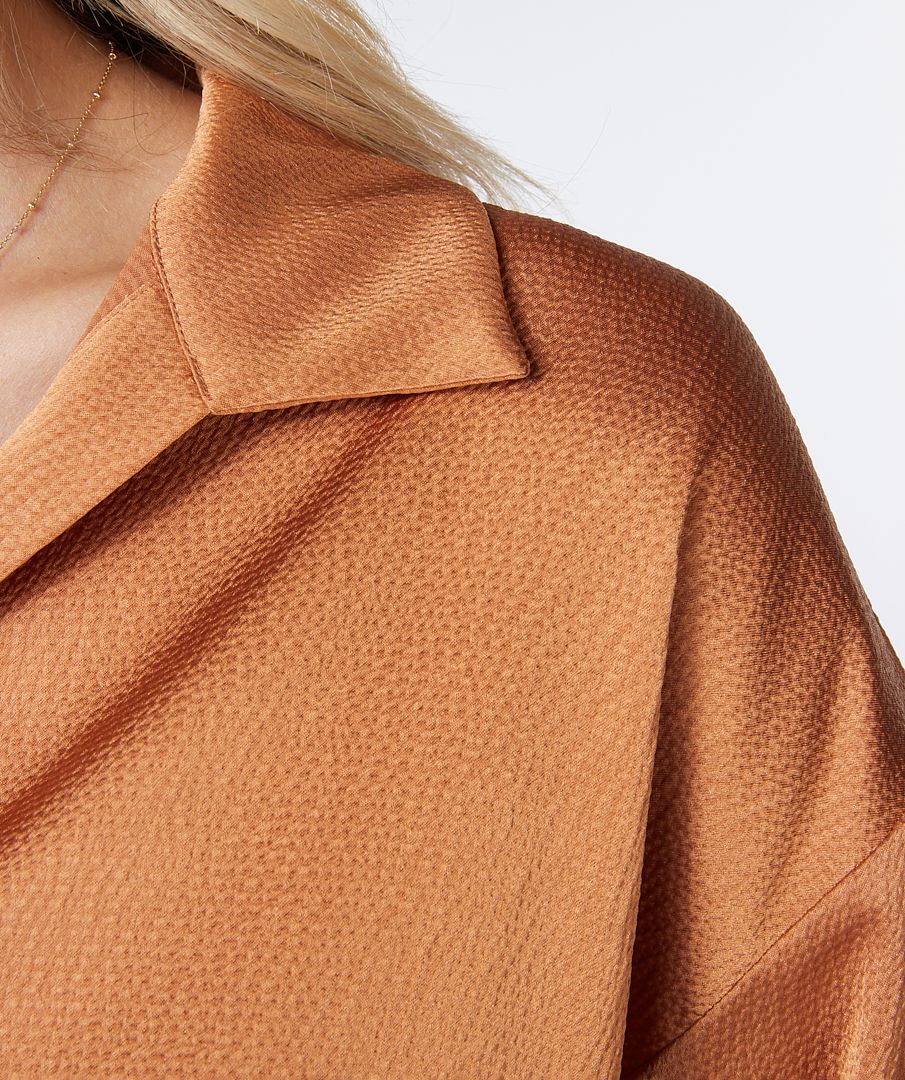 Polo Structure Satin Blouse