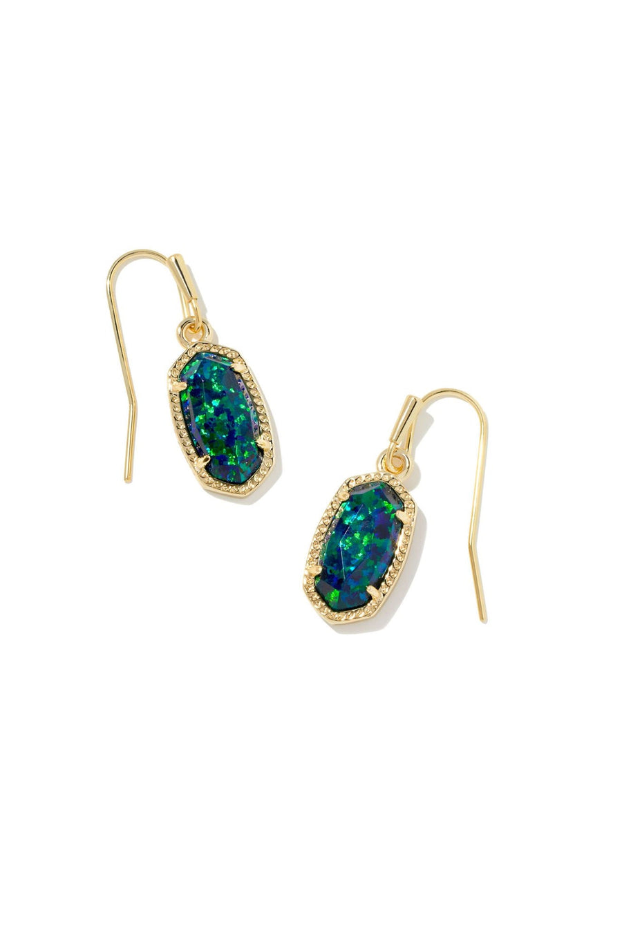 Kendra Scott Lee Earrings Gold Night Opal
