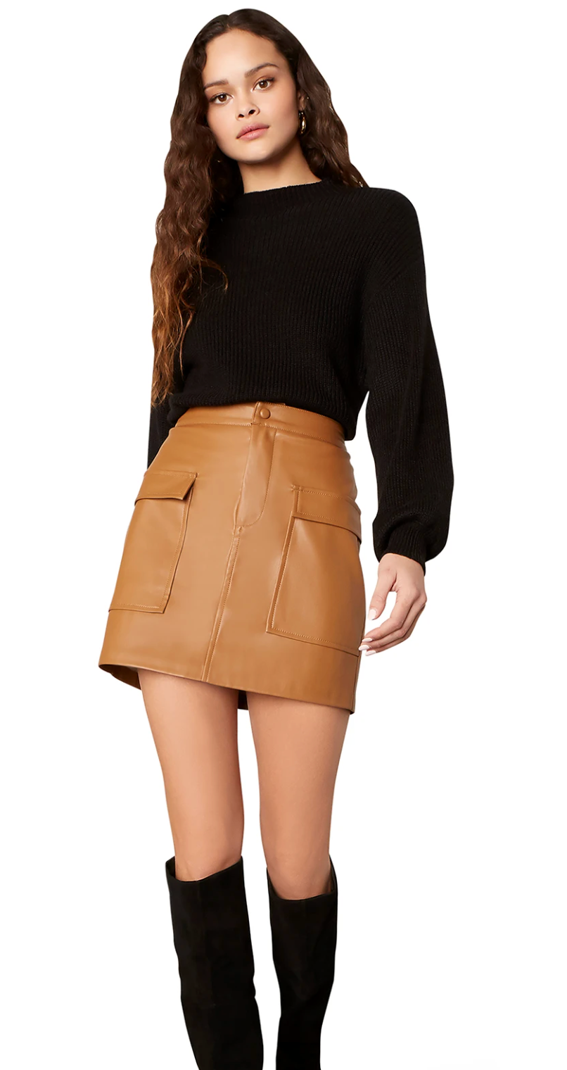 Leather Too Late Vegan Leather Skirt