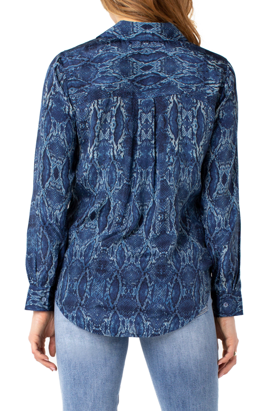 Liverpool Button up Snakeskin Blouse