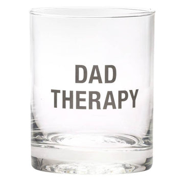 Dad Therapy Rocks Glass