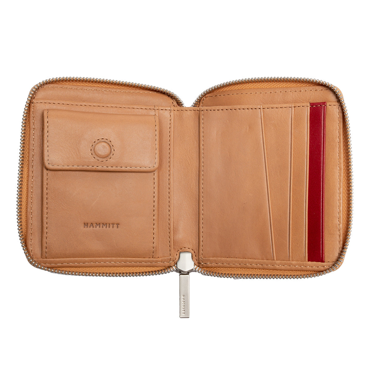 5 North Wallet - Almond Tan Brushed Silver