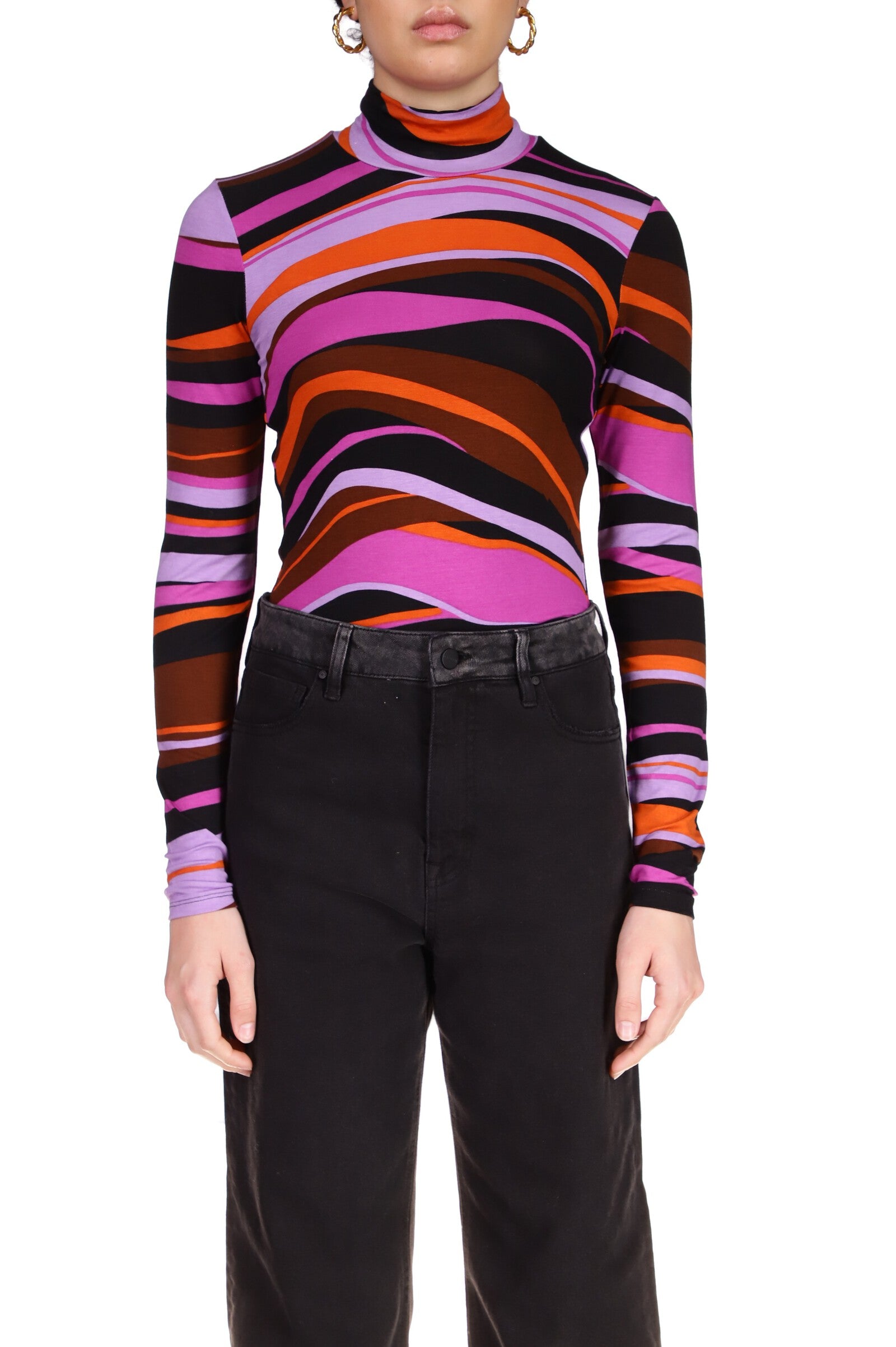 Slinky Mock Tee - Gravity
