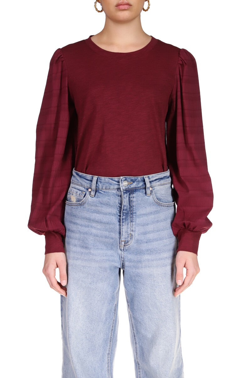 Wonderland Mixed Sleeve Tee