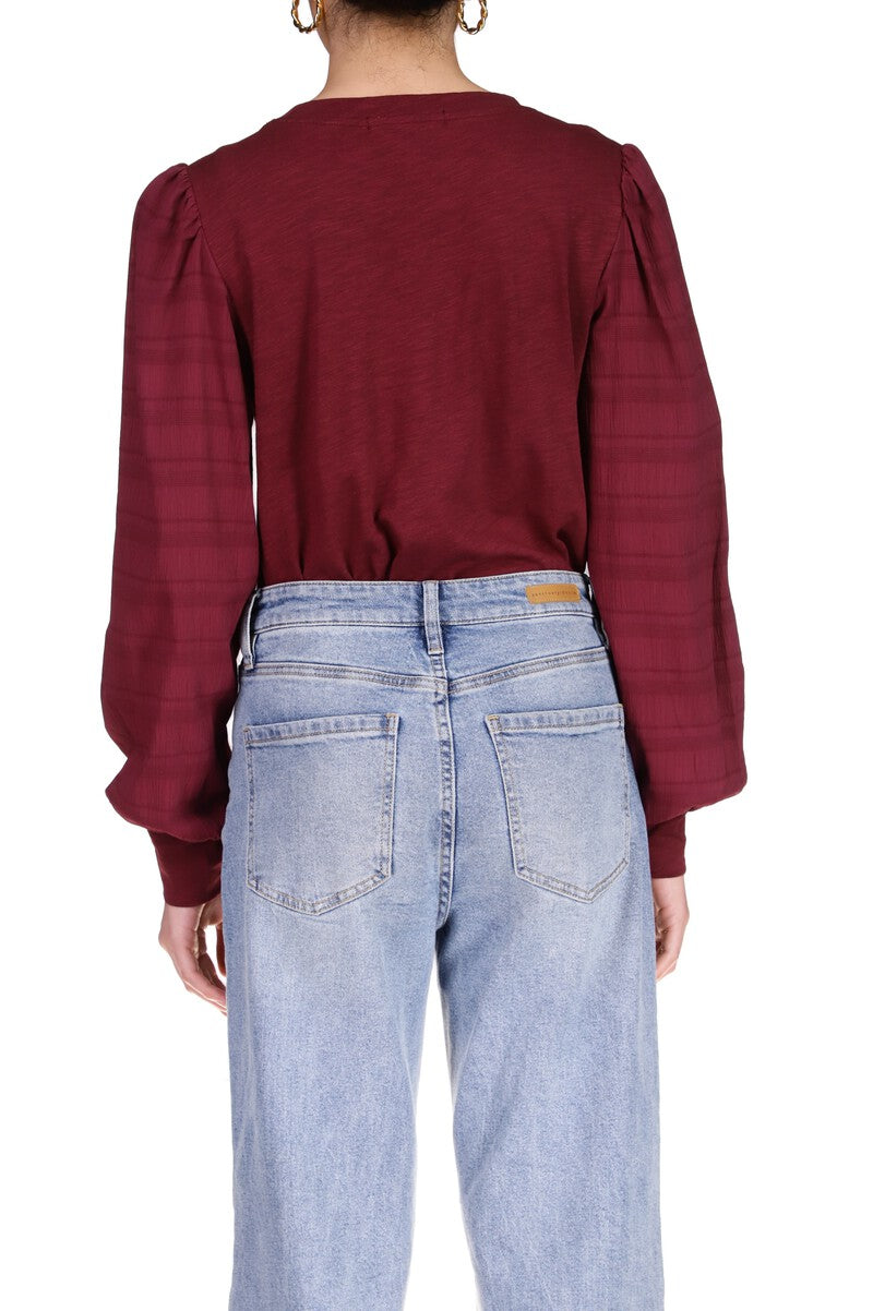 Wonderland Mixed Sleeve Tee