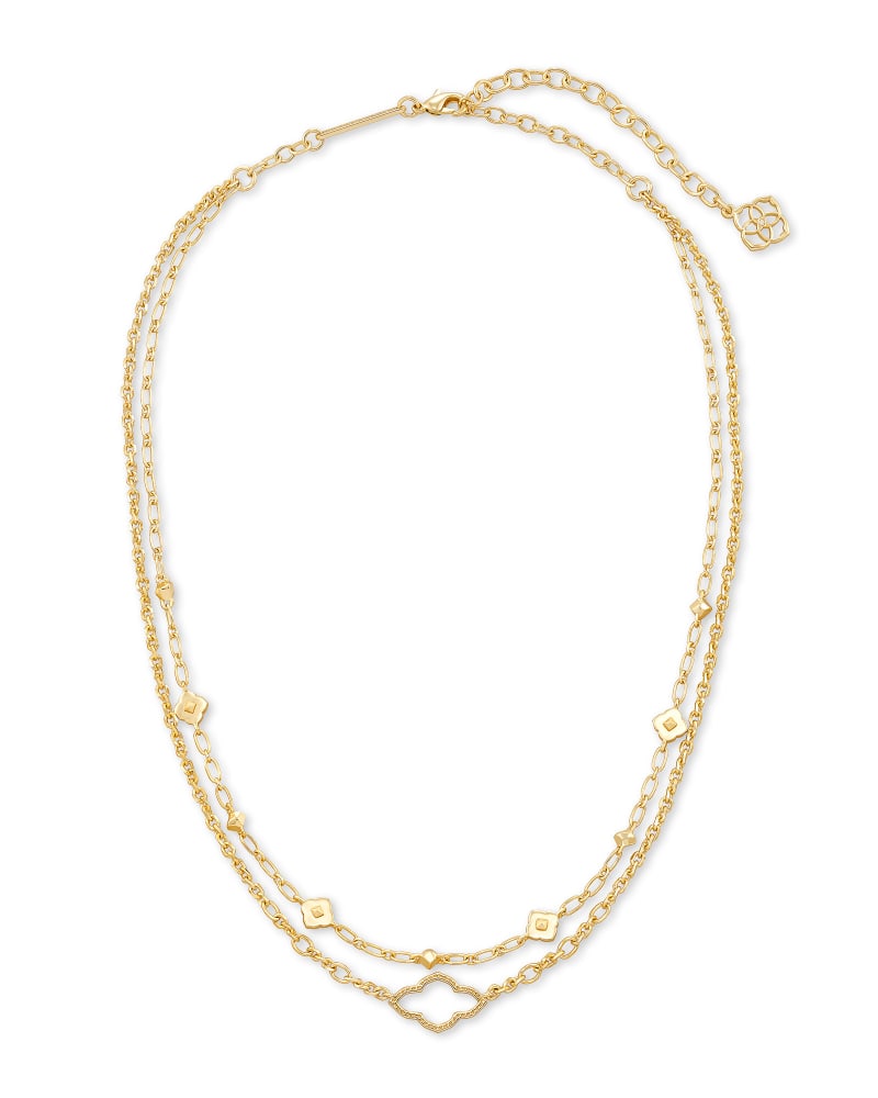 Kendra Scott Abbie Multi Strand Necklace Gold Metal