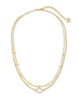 Kendra Scott Abbie Multi Strand Necklace Gold Metal