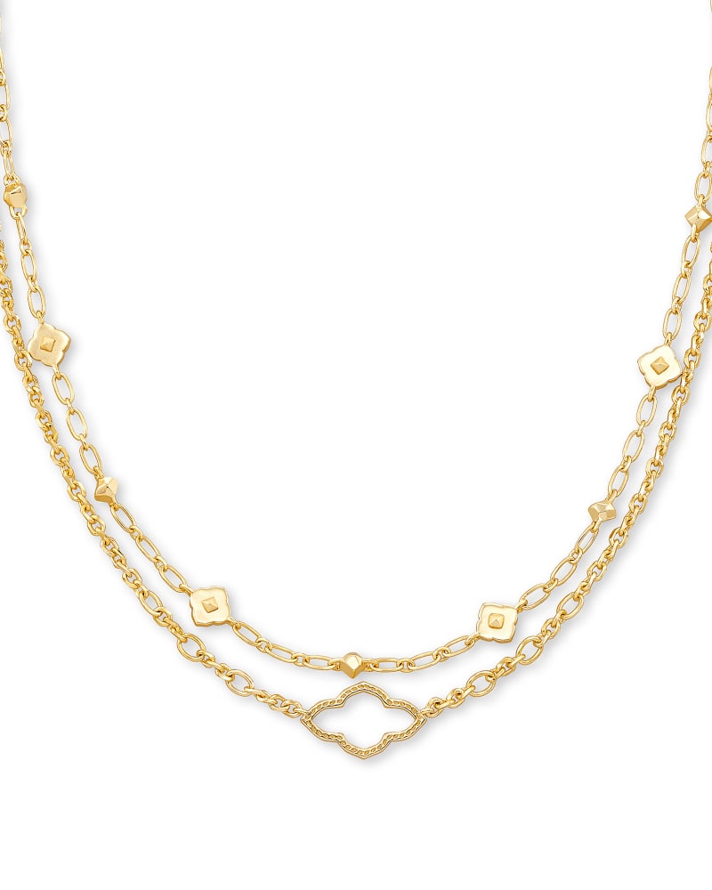 Kendra Scott Abbie Multi Strand Necklace Gold Metal