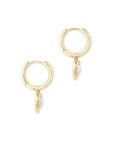 Kendra Scott Ari Heart Huggie Earring - Gold Dichroic Glass