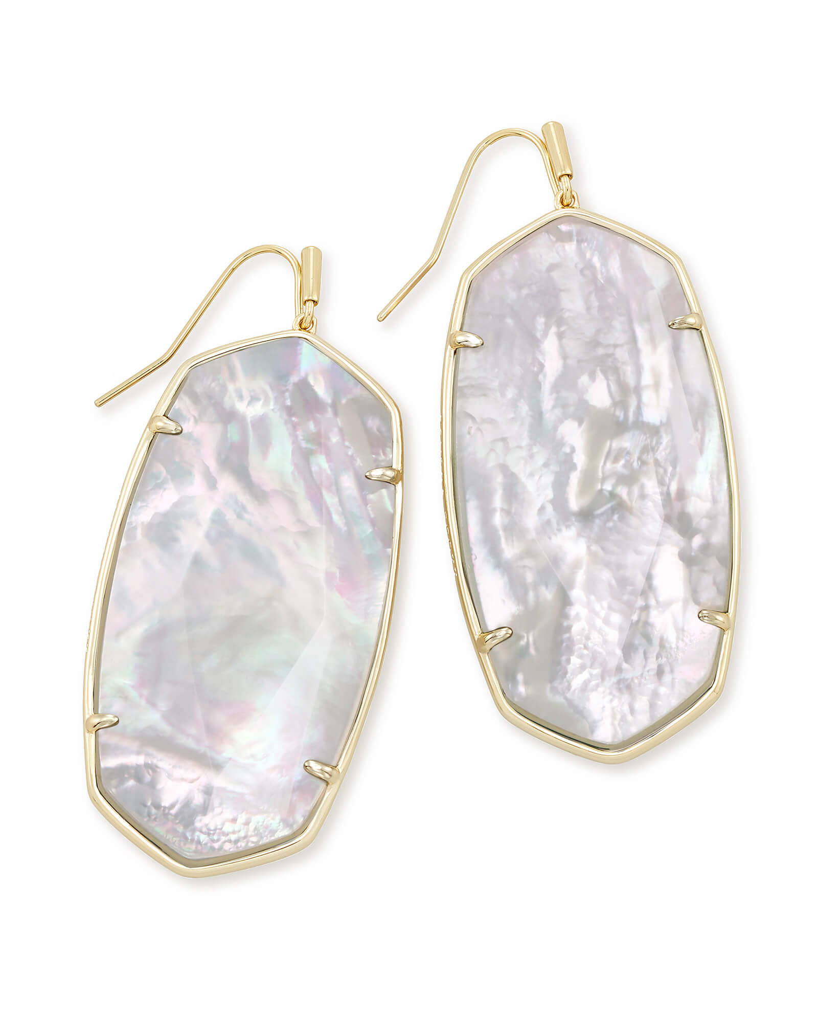 Kendra Scott Faceted Danielle Earring - Gold Ivory Mother of Pearl
