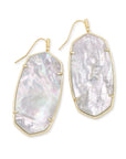 Kendra Scott Faceted Danielle Earring - Gold Ivory Mother of Pearl