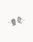 Kendra Scott Davie Stud Earrings Rhodium/Platinum Drusy