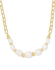 Kendra Scott Demi Chain Necklace - Gold White Baroque Pearl