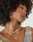 Kendra Scott Demi Charm Necklace - Gold White Baroque Pearl