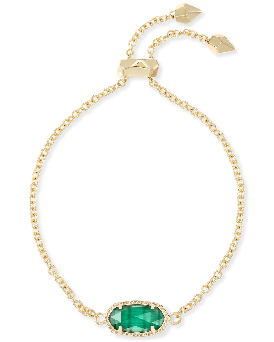 Kendra Scott Elaina Delicate Chain Bracelet - Gold Emerald Cats Eye