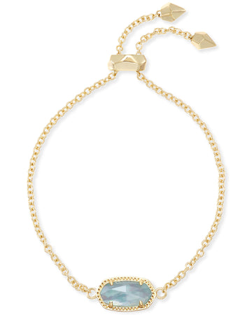 Kendra Scott  Elaina Delicate Chain Bracelet Gold Light Blue Illusion