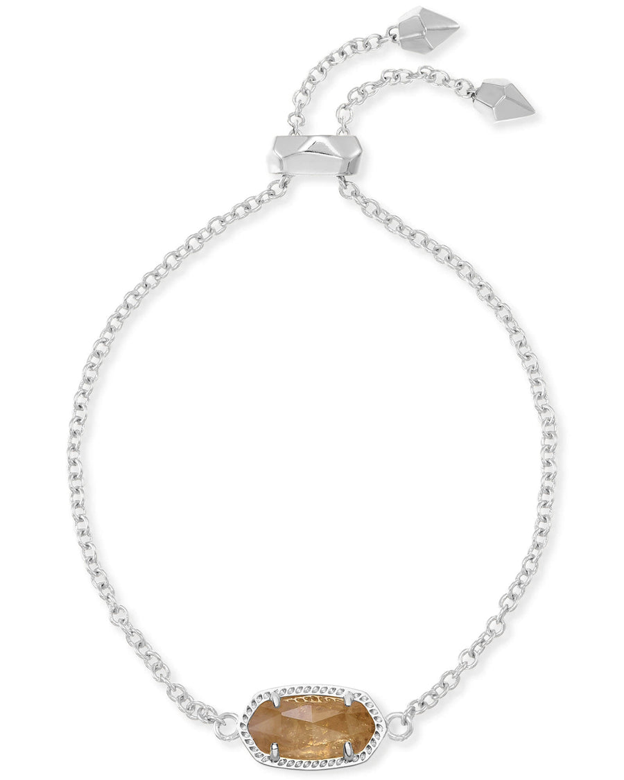 Kendra Scott  Elaina Delicate Chain Bracelet Rhodium Orange Citrine Quartz