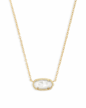 Kendra Scott  Elisa Short Pendant Necklace Gold Ivory Mother Of Pearl