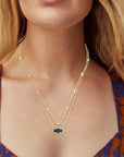 Kendra Scott Elisa Multi Strand Necklace - Gold Indigo Blue Drusy