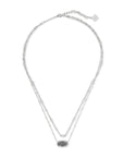 Kendra Scott Elisa Multi Strand Necklace - Rhodium Platinum Drusy