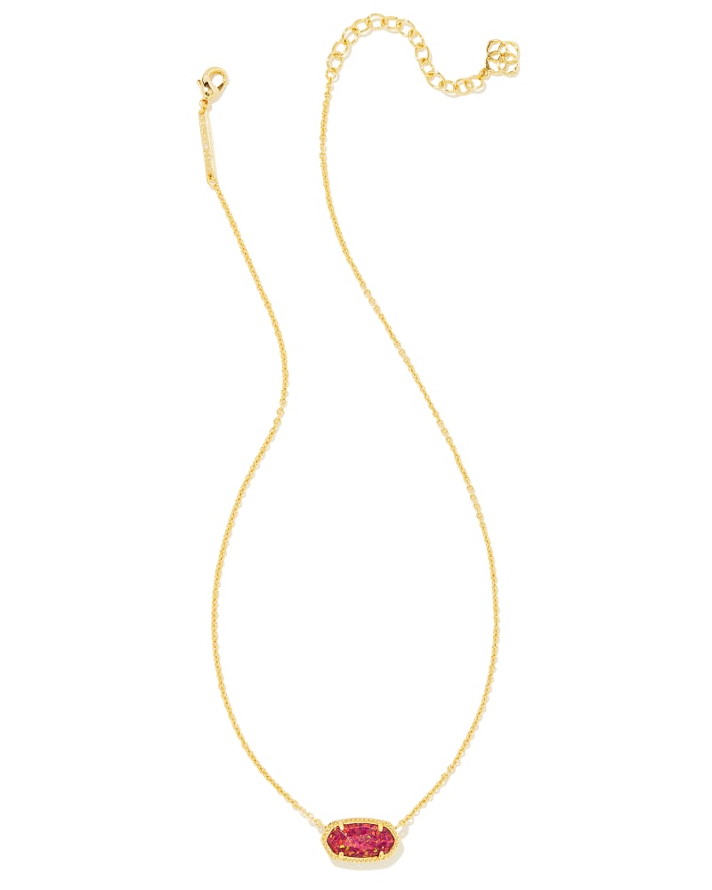 Kendra Scott Elisa Pendant Necklace Gold Berry Kyocera Opal