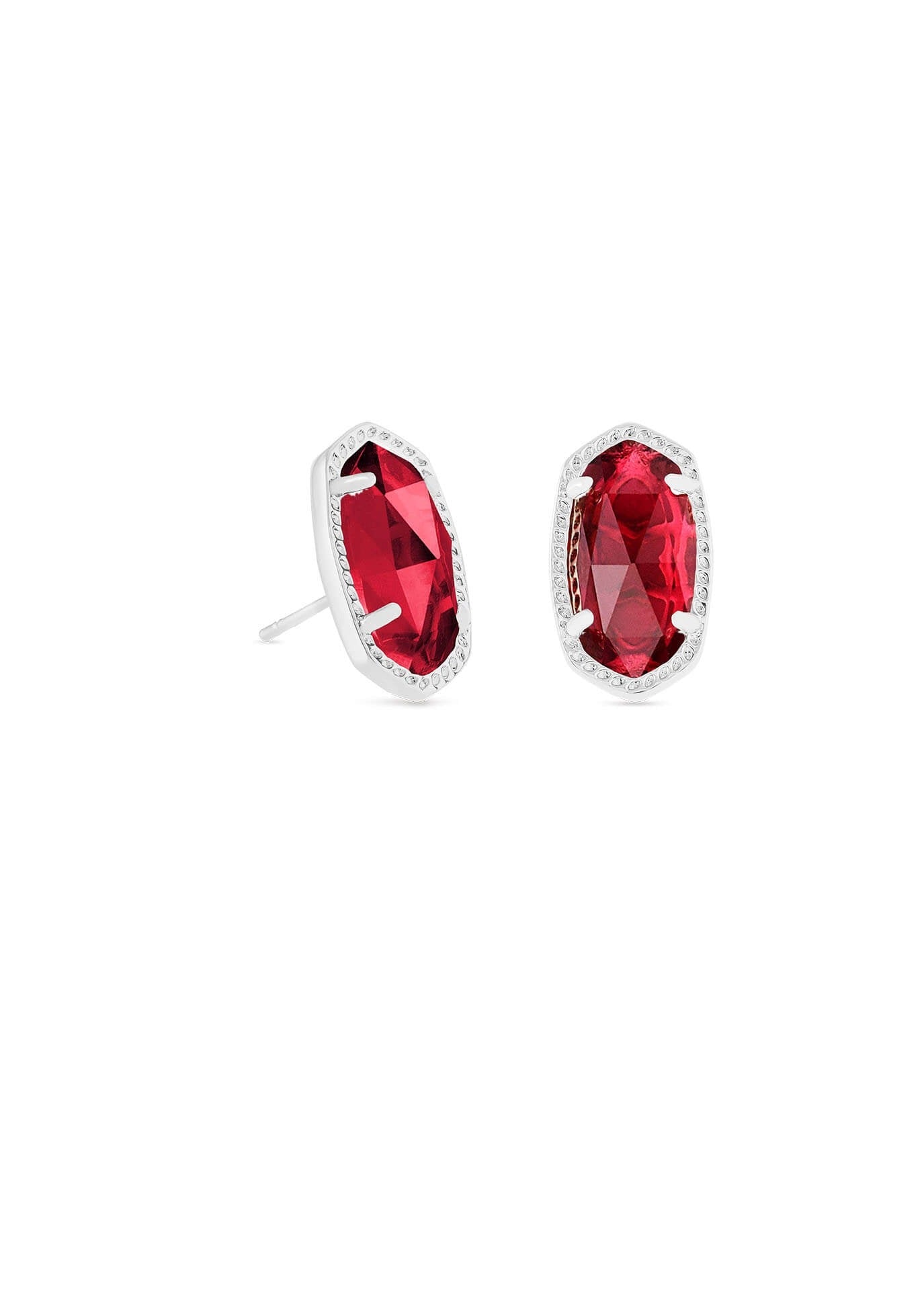 Kendra Scott  Ellie Stud Earrings Rhodium Clear Berry