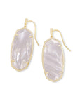 Kendra Scott Faceted Elle Earring - Gold Ivory Mother of Pearl