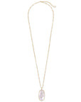 Kendra Scott Faceted Reid Necklace - Gold Ivory Mother of Pearl