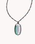 Kendra Scott Faceted Reid Necklace Gunmetal/Dichroic Glass