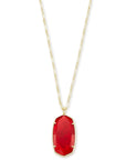 Kendra Scott Faceted Reid Necklace - Gold Cherry Red Illusion