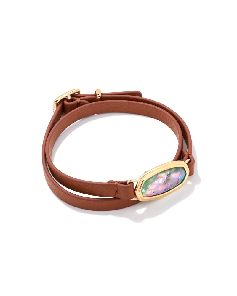 Kendra Scott Framed Dani Wrap Bracelet - Gold Lilac Abalone