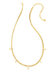 Kendra Scott  Gracie Chain Necklace Gold White Cubic Zirconia