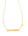 Kendra Scott Grandma Pendant Necklace - Gold Metal