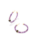 Kendra Scott Insley Hoop Earrings - Gold Purple Amethyst