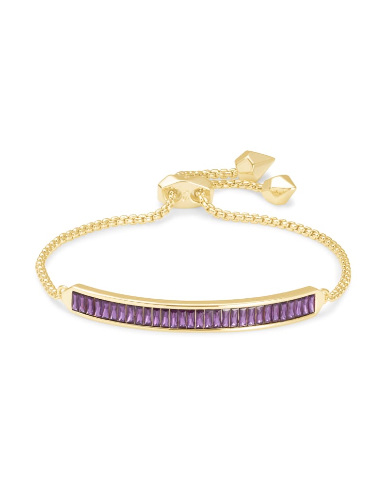 Kendra Scott Jack Delicate Bracelet Gold Purple Crystal